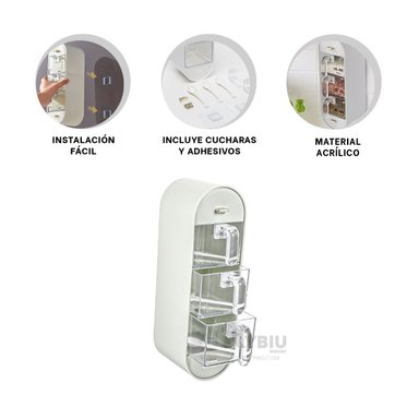 ESTANTE DE CONDIMENTOS EMPOTRABLE COLOR BLANCO PARA COCINA ORDENADA - 6