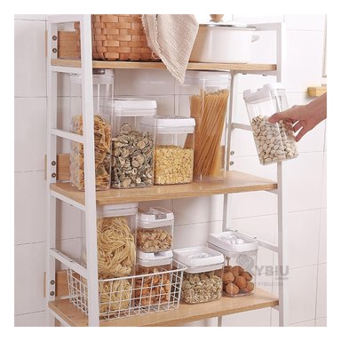 SET CONTENEDORES RYBIU CO30375 BLANCO ALIMENTOS TAPA BLANCA + PAPEL REGALO