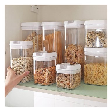 CONTENEDORES RYBIU CO30375 TAPA BLANCA MATERIAL ACRILICO 6 PIEZAS