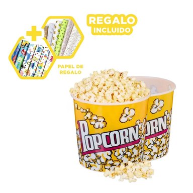 CUBETA VERSATIL CON VASO 12X12CM RYBIU CO30383 AMARILLO +PAPEL DE REGALO