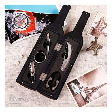 SET ACCESORIOS COCINA RYBIU CO30364 NEGRO COMPLETO SACACORCHOS VINO