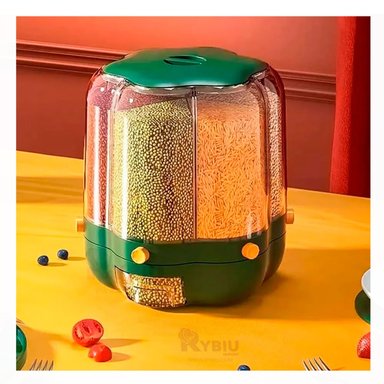 DISPENSADOR RYBIU CO30397 VERDE GIRATORIO LEGUMBRES DISEÑO FLOR