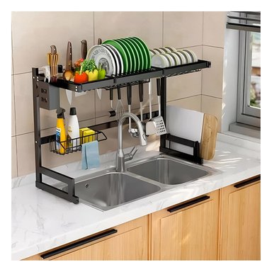 ESCURRIDOR RYBIU CO30407 NEGRO ELEGANTE PLATOS DISEÑO 85 CM - 2