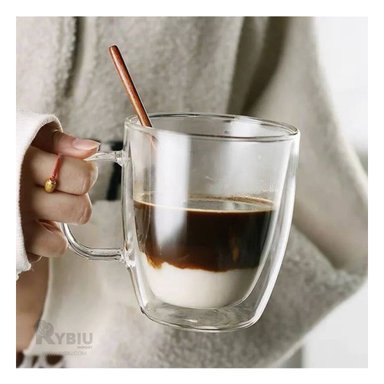 TAZA RYBIU INNOVADORA TRANSPARENTE + PAPEL DE REGALO 593