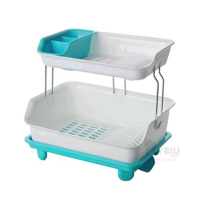 SET ESCURRIDOR RYBIU CO30398 CELESTE PLATOS 2 NIVELES + PAPEL REGALO