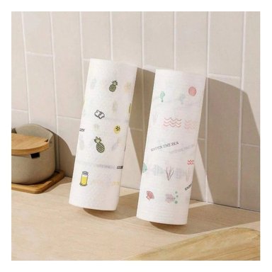 PAQUETE DE PAPEL TOALLA COLOR BLANCO CON DIBUJOS EN DOBLE CAPA HOGAR - 2