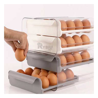 ORGANIZADOR RYBIU CO30437 PLATEADO RESISTENTE HUEVOS PLOMO + PAPEL REGALO