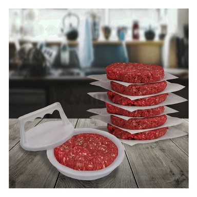 SET MOLDE RYBIU CO30434 BLANCO HAMBURGUESA 13.1CM + PAPEL REGALO