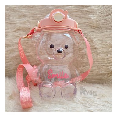 TOMATODO RYBIU CO30498 DISEÑO OSO SMILE ROSADO + PAPEL REGALO