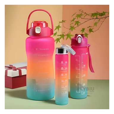 TOMATODO RYBIU CO29587 MULTIUSOS TRIO TAPA FUCSIA + PAPEL REGALO