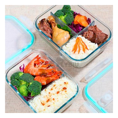 TAPER RYBIU CO30468 VIDRIO CELESTE RECTANGULAR DE 3 DIVISIONES