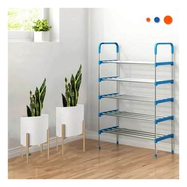 ORGANIZADOR VERTICAL CELESTE 5 NIVELES PARA CALZADO EN CASA USO DIARIO - 2