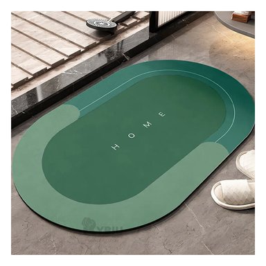 PISO BAÑO RYBIU HO29293 VERDE TAPETE DORMITORIO OVALADO