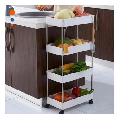 CARRITO RYBIU HO29678 BLANCO LATERAL CUATRO NIVELES CON RUEDAS