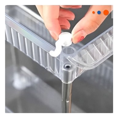 ORGANIZADOR LATERAL 3 NIVELES CON 4 RUEDAS DISENO COMPACTO ACRILICO PARA HOGAR