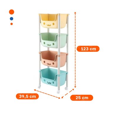 JUGUETERO RYBIU HO29670 MULTICOLOR INFANTIL CON CARITAS 4 NIVELES - 4