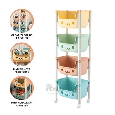JUGUETERO RYBIU HO29670 MULTICOLOR INFANTIL CON CARITAS 4 NIVELES - 6