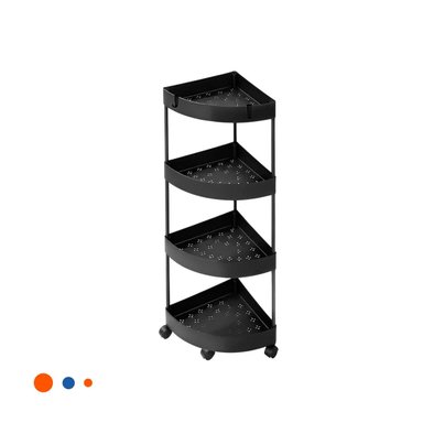 ESTANTE RYBIU HO29680 NEGRO ESQUINA MOVIL + PAPEL REGALO