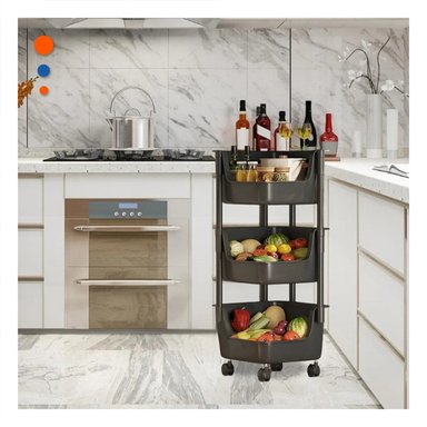 ESTANTE RYBIU HO29681 BLANCO ESQUINERO 4 NIVELES CON RUEDAS