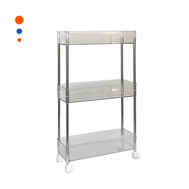 ORGANIZADOR LATERAL 3 NIVELES CON 4 RUEDAS ESTRUCTURA FIRME ACRILICO Y+PAPEL REGALO