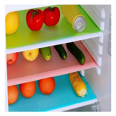 PACK 4 ACCESORIOS COCINA RYBIU HO29740 NARANJA ALFOMBRILLAS INMPERMEABLE REFRIGERADOR