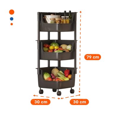 ESTANTE RYBIU HO29681 BLANCO COCINA CON RUEDAS + REGALO STICKERS - 4