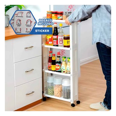 CARRITO RYBIU HO29682 BLANCO RESISTENTE ORGANIZADOR + REGALO STICKERS