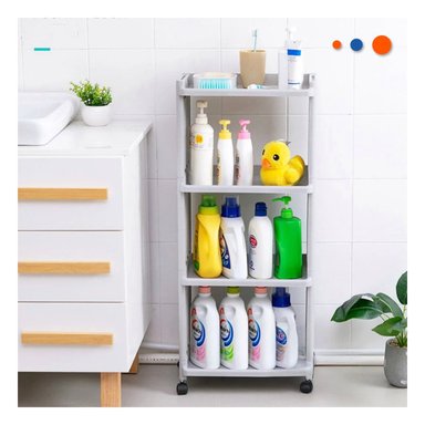 CARRITO RYBIU HO29682 BLANCO LATERAL ORGANIZADOR CON 4 NIVELES