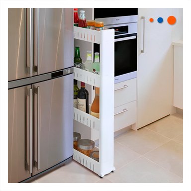 CARRITO RYBIU HO29683 BLANCO LATERAL A RAYAS CON 4 NIVELES