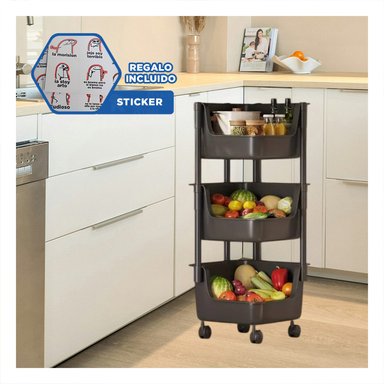 CARRITO RYBIU HO29685 NEGRO RESISTENTE ORGANIZADOR + REGALO STICKERS