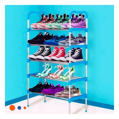 ESTANTERÍA RYBIU HO28630 CELESTE VERTICAL 5 NIVELES + REGALO STICKERS - 2