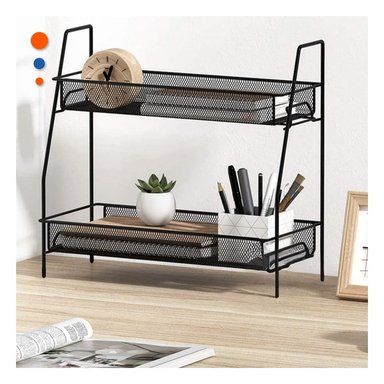 ESTANTE RYBIU HO29665 NEGRO EL HOGAR 2 NIVELES MODERNO