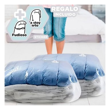 CUBIERTA AL VACIO ANARANJADA 70X100CM PARA ROPA DE TEMPORADA Y+REGALO STICKER