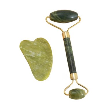 MASAJEADOR RYBIU FACIAL CUELLO BE29865 PIEDRA JADE TRANSPORTABLE COLOR VERDE