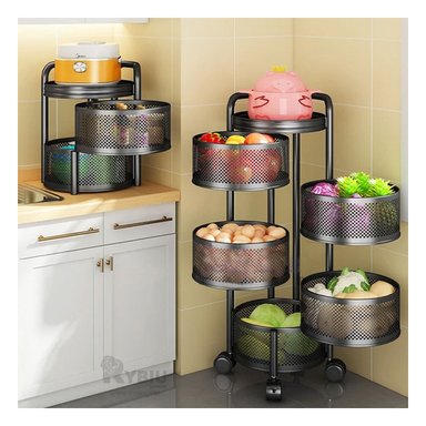 ESTANTE RYBIU HO29687 NEGRO VERDURAS Y FRUTAS + REGALO AGENDITA