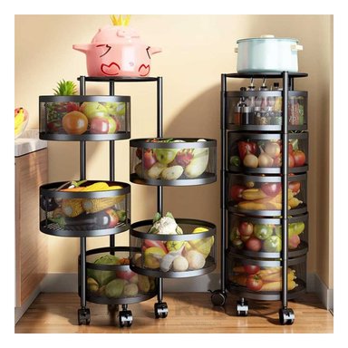 ESTANTE RYBIU HO29687 NEGRO VERDURAS Y FRUTAS + REGALO AGENDITA - 2