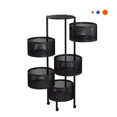 ESTANTE RYBIU HO29687 NEGRO ALIMENTOS 5 NIVELES + PAPEL REGALO