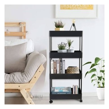 CARRITO RYBIU HO29679 NEGRO ORGANIZADOR 4 NIVELES + REGALO AGENDITA