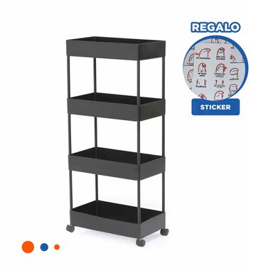 CARRITO RYBIU HO29679 NEGRO MODERNO + REGALO STICKERS