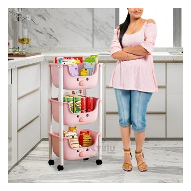 ORGANIZADOR RYBIU HO29673 ROSADO RESISTENTE 3 NIVELES + REGALO AGENDITA