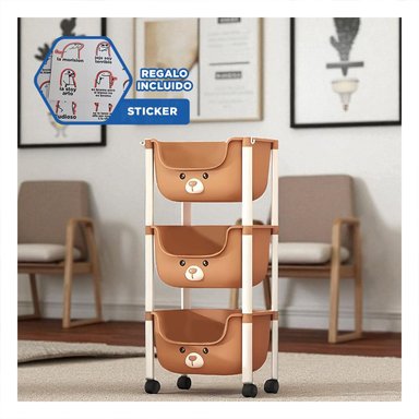 ORGANIZADOR RYBIU HO29671 MARRÓN PRACTICO CON DISEÑO + REGALO STICKERS