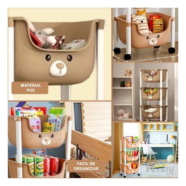 ORGANIZADOR RYBIU HO29671 MARRÓN RESISTENTE 3 NIVELES + REGALO AGENDITA - 3
