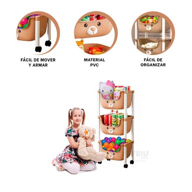 ORGANIZADOR RYBIU HO29671 MARRÓN RESISTENTE 3 NIVELES + REGALO AGENDITA - 4
