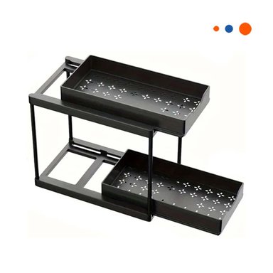 ESTANTE RYBIU HO29667 NEGRO MINIMALISTA Y SIMPLE + PAPEL REGALO