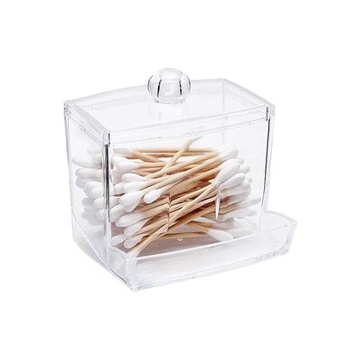 DISPENSADOR RYBIU 8057 TRANSPARENTE ORGANIZADOR RECTANGULAR HISOPOS