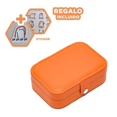 JOYERO RYBIU BE32209 COMPACTO Y STICKERS NARANJA