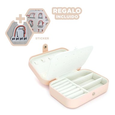 JOYERO RYBIU BE32211 LLAMATIVO CLARO Y STICKERS BEIGE