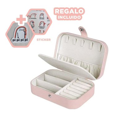 JOYERO RYBIU BE32214 MINIMALISTA + STICKERS ROSADO BEBÉ