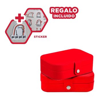 JOYERO RYBIU BE32215 PORTATIL Y STICKERS ROJO
