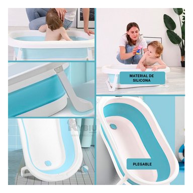 BAÑERA RYBIU HO29549 CELESTE ADAPTABLE + AGENDITA BEBE - 3